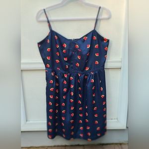 J Crew Mini Sundress-Navy Blue with Watermelons